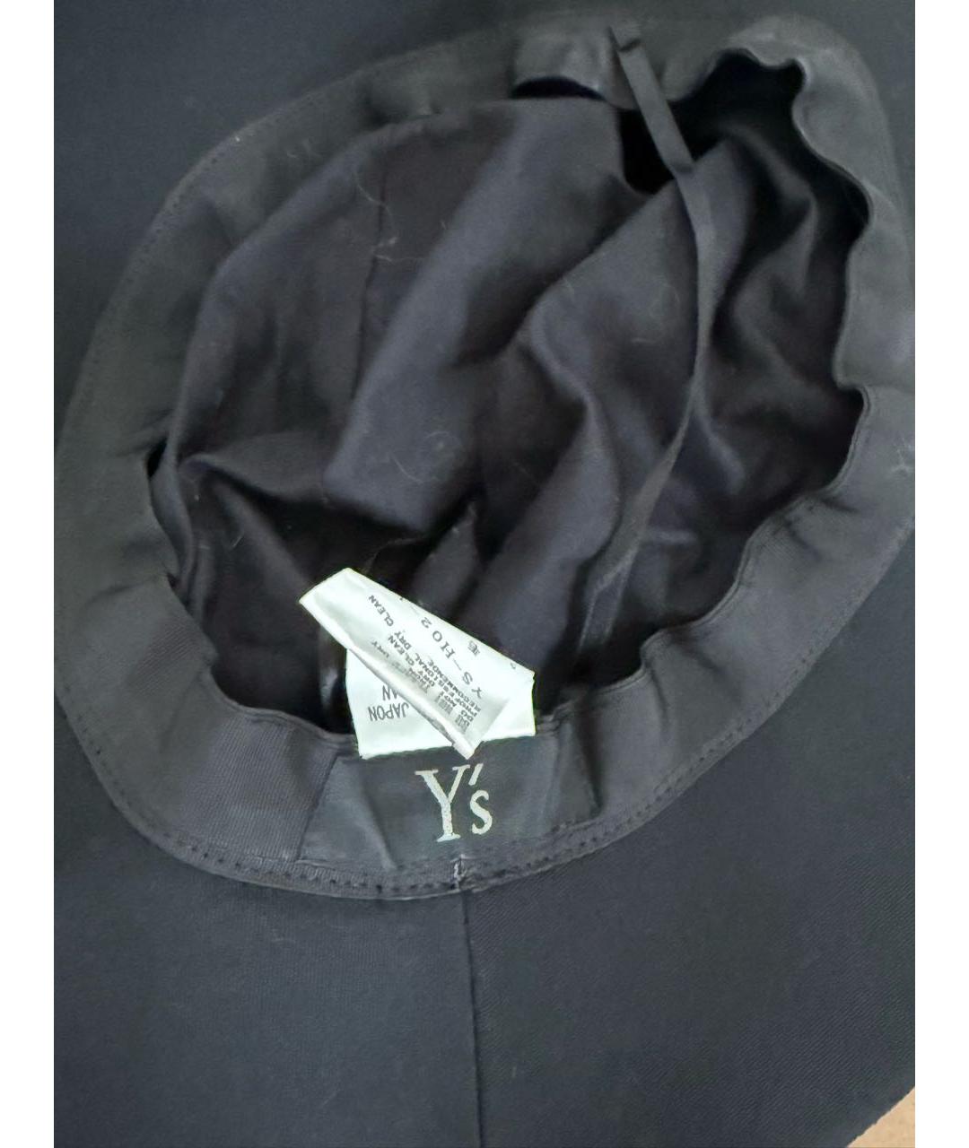 YOHJI YAMAMOTO Черная хлопковая шляпа, фото 2
