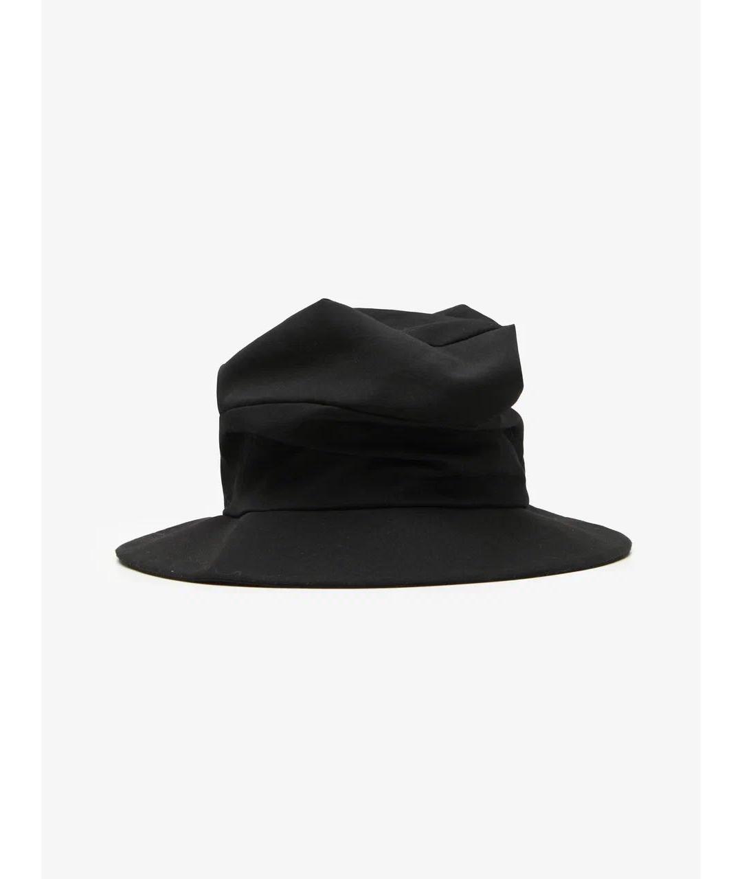 YOHJI YAMAMOTO Черная хлопковая шляпа, фото 3