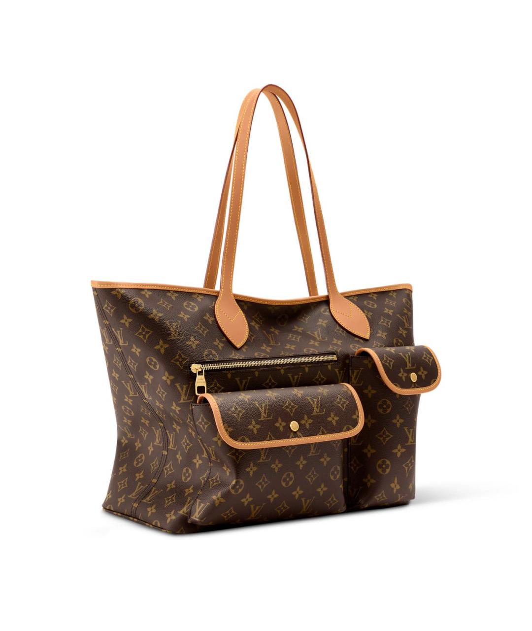 LOUIS VUITTON Коричневая сумка тоут из канвы, фото 2
