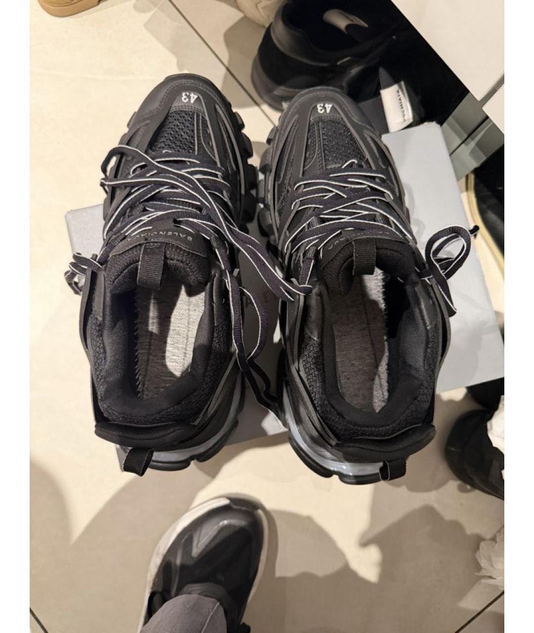 BALENCIAGA Черные синтетические низкие кроссовки / кеды, фото 4