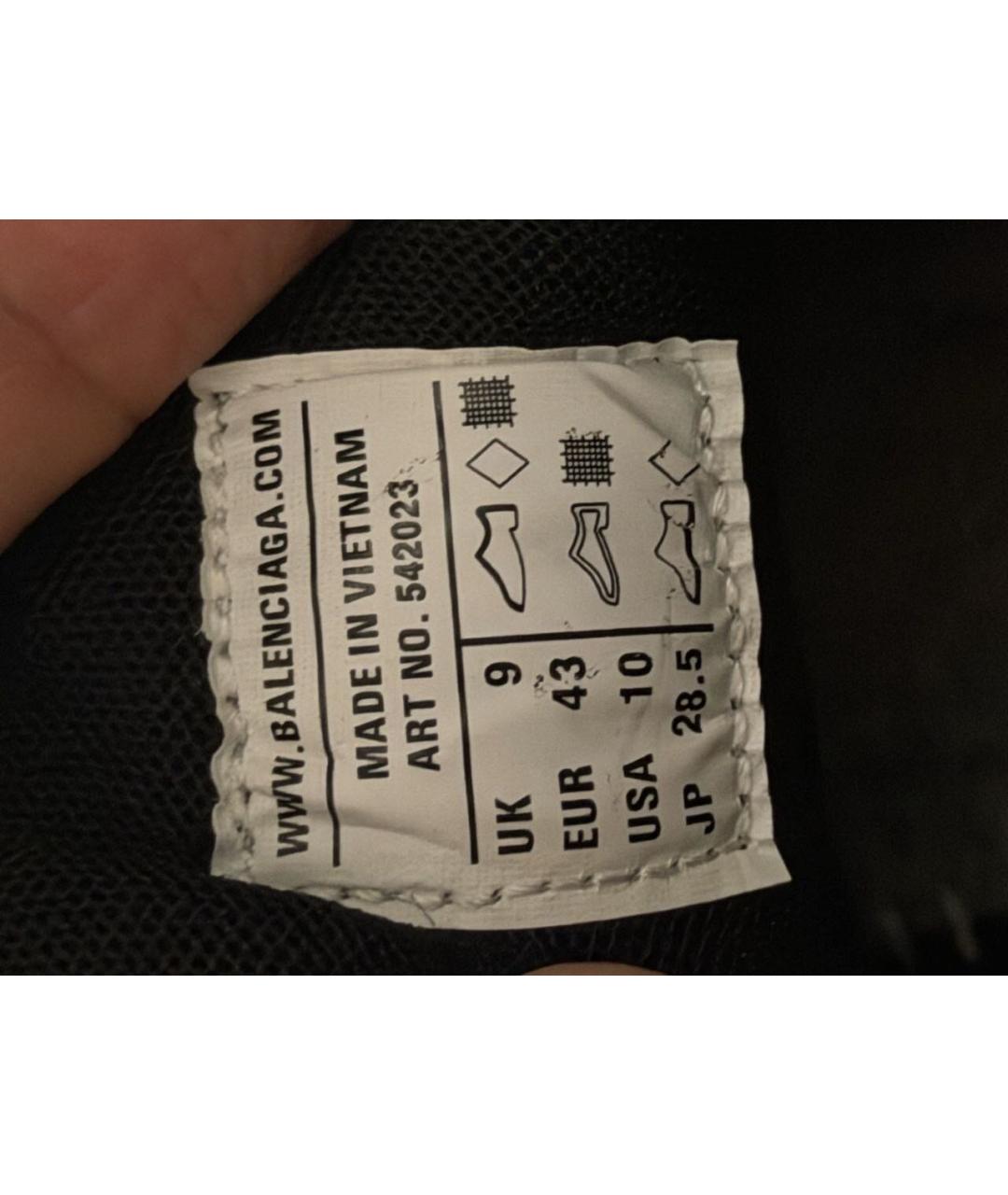 BALENCIAGA Черные синтетические низкие кроссовки / кеды, фото 6