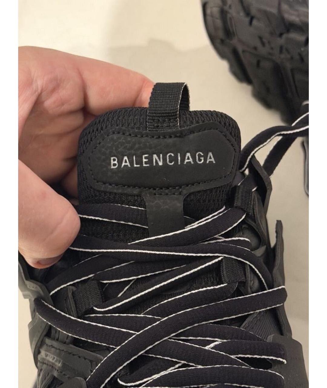 BALENCIAGA Черные синтетические низкие кроссовки / кеды, фото 3