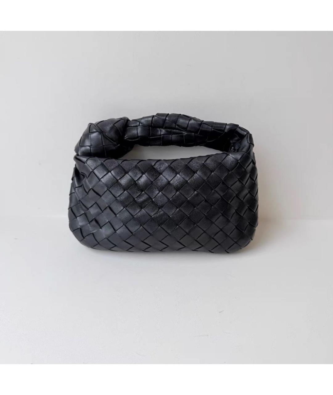 BOTTEGA VENETA Черная кожаная сумка с короткими ручками, фото 2