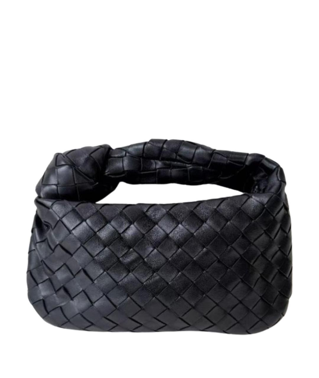 BOTTEGA VENETA Черная кожаная сумка с короткими ручками, фото 1
