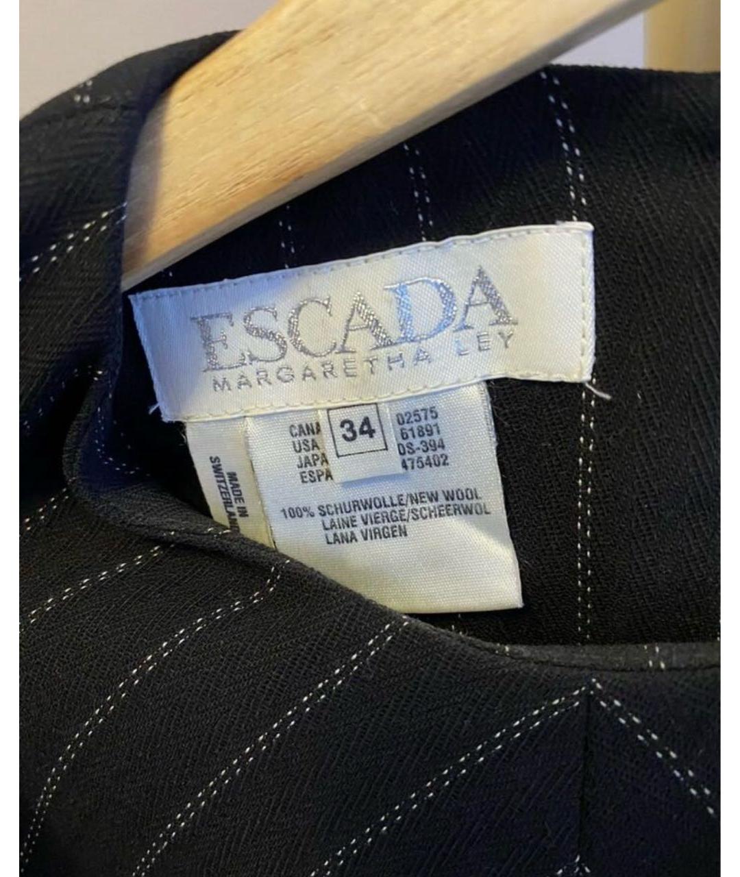 ESCADA Черное хлопковое повседневное платье, фото 3