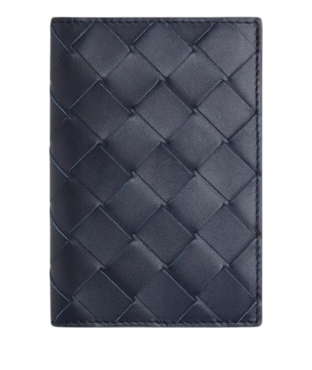 BOTTEGA VENETA Темно-синий кожаный кардхолдер, фото 1