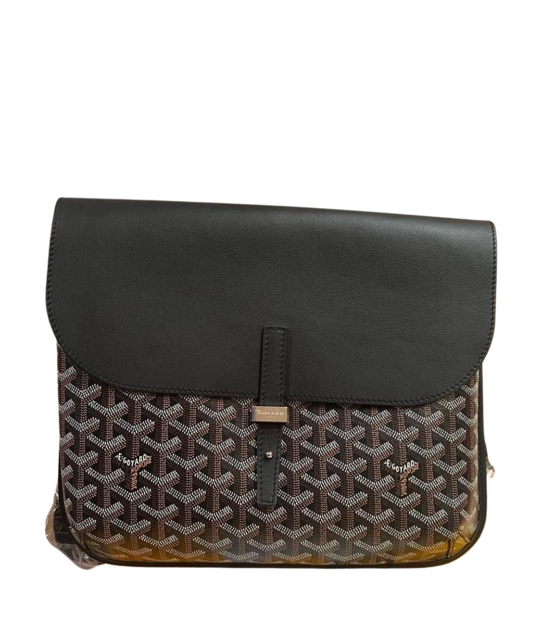 GOYARD Черная сумка на плечо из канвы, фото 1