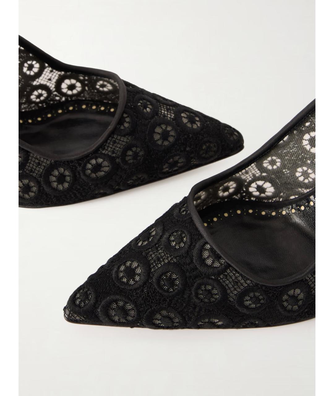 MANOLO BLAHNIK Черные текстильные туфли, фото 4