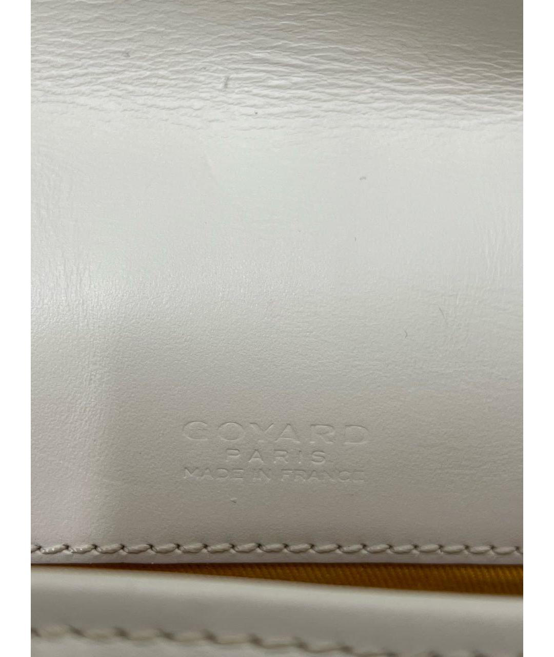 GOYARD Белая сумка на плечо из канвы, фото 5