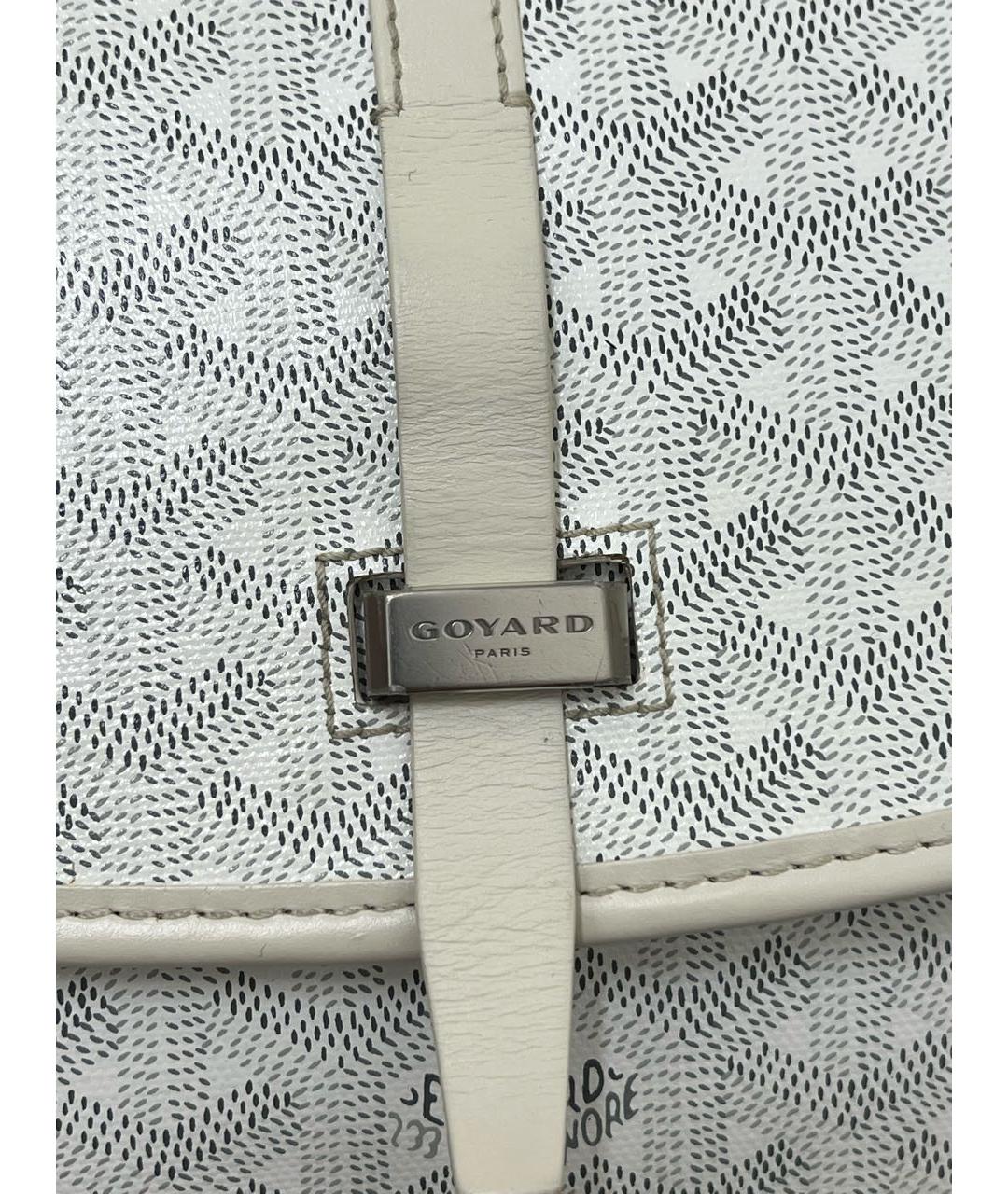GOYARD Белая сумка на плечо из канвы, фото 3