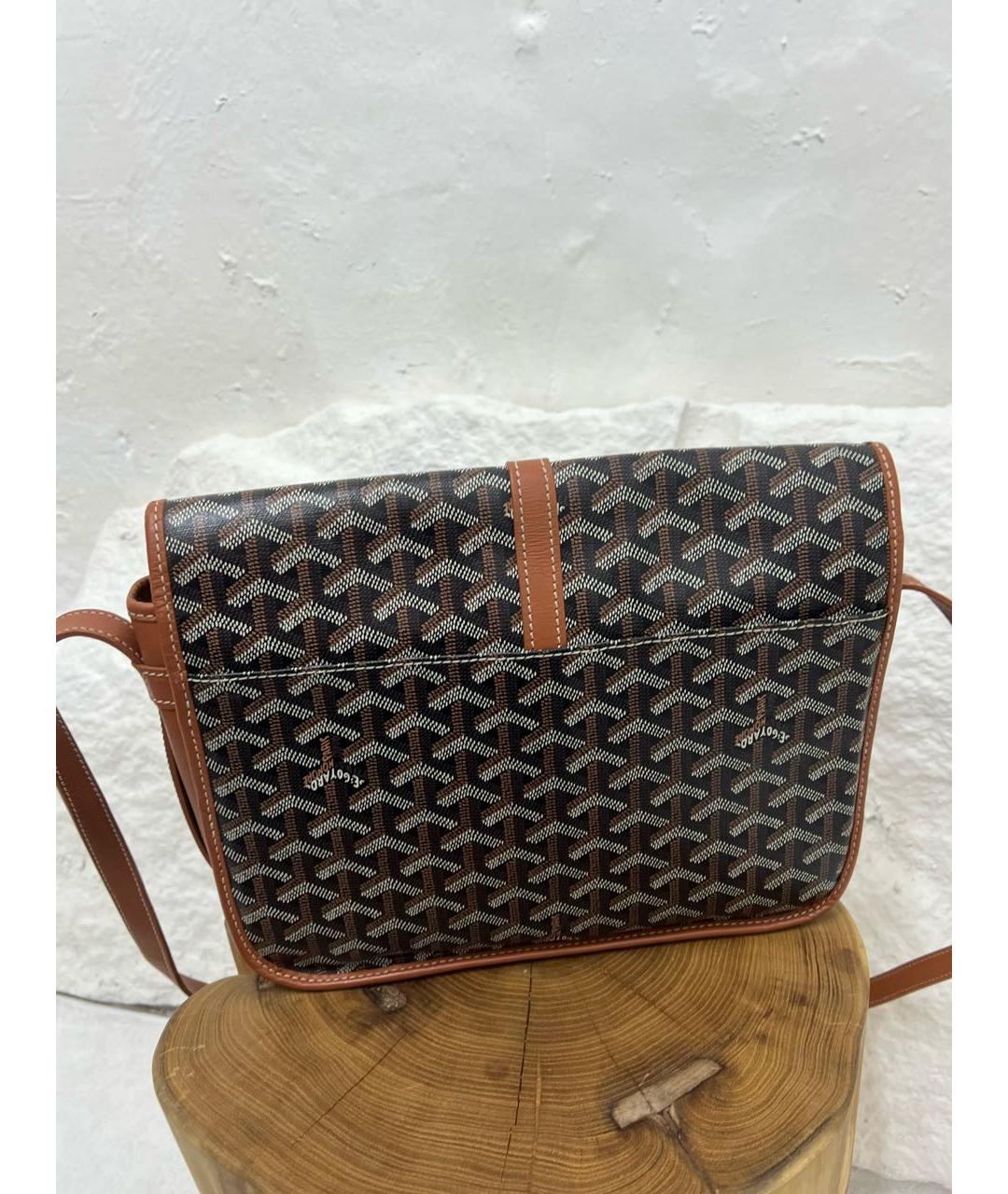GOYARD Черная сумка на плечо из канвы, фото 3