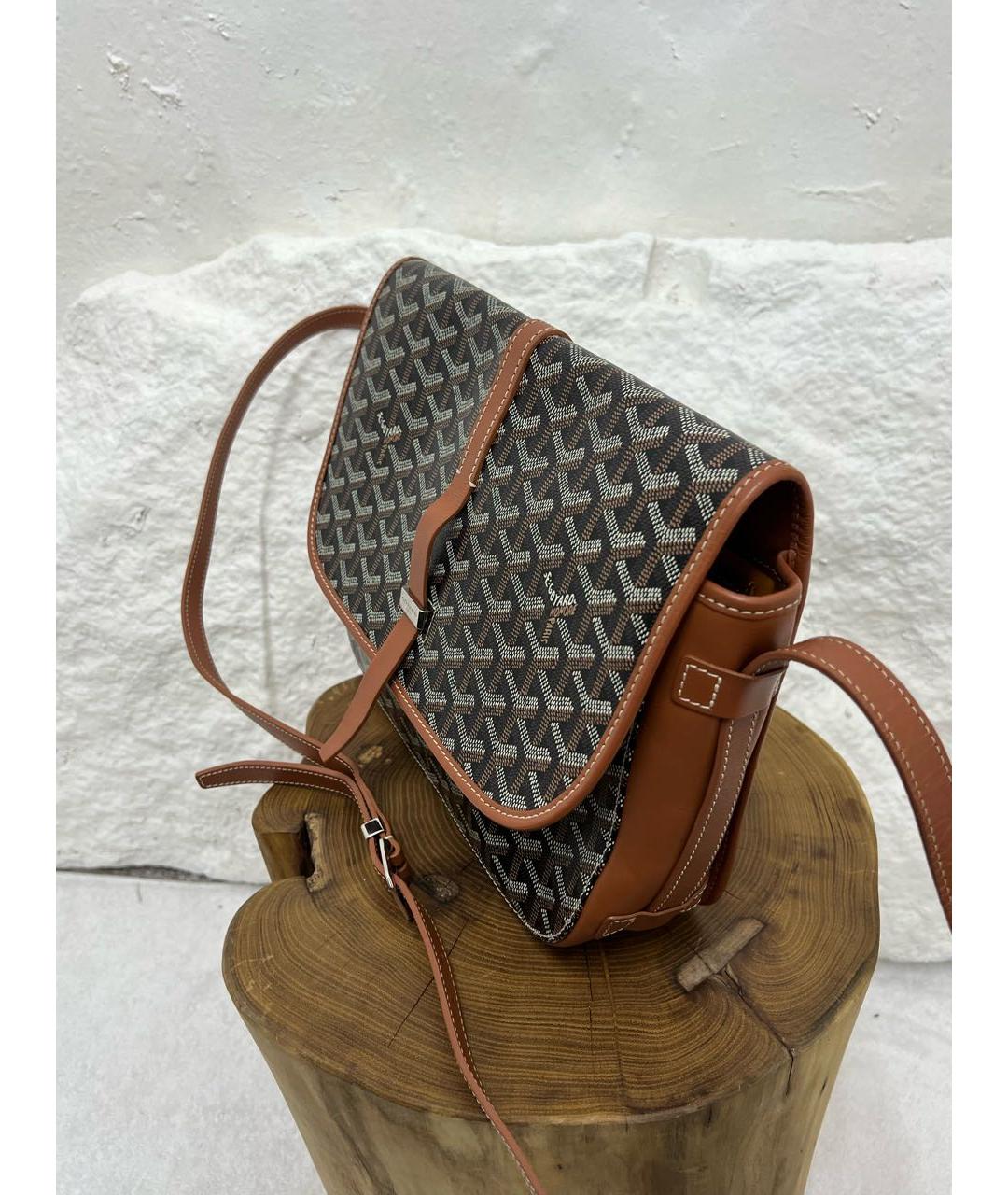 GOYARD Черная сумка на плечо из канвы, фото 2
