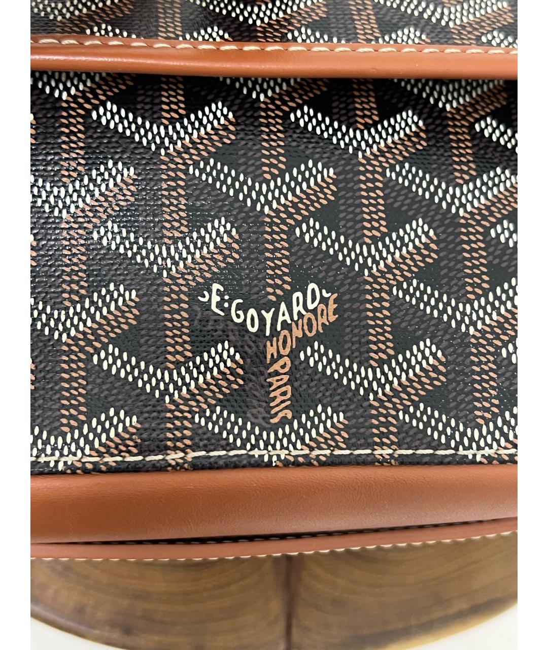 GOYARD Черная сумка на плечо из канвы, фото 6