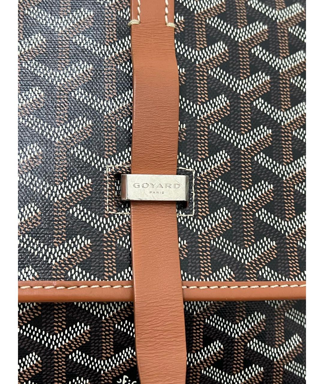 GOYARD Черная сумка на плечо из канвы, фото 5
