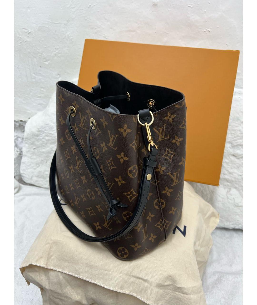 LOUIS VUITTON Коричневая сумка через плечо из канвы, фото 3