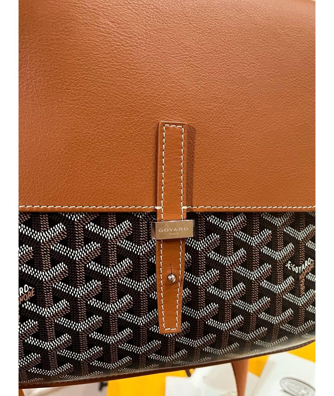 GOYARD Коричневая сумка на плечо из канвы, фото 6