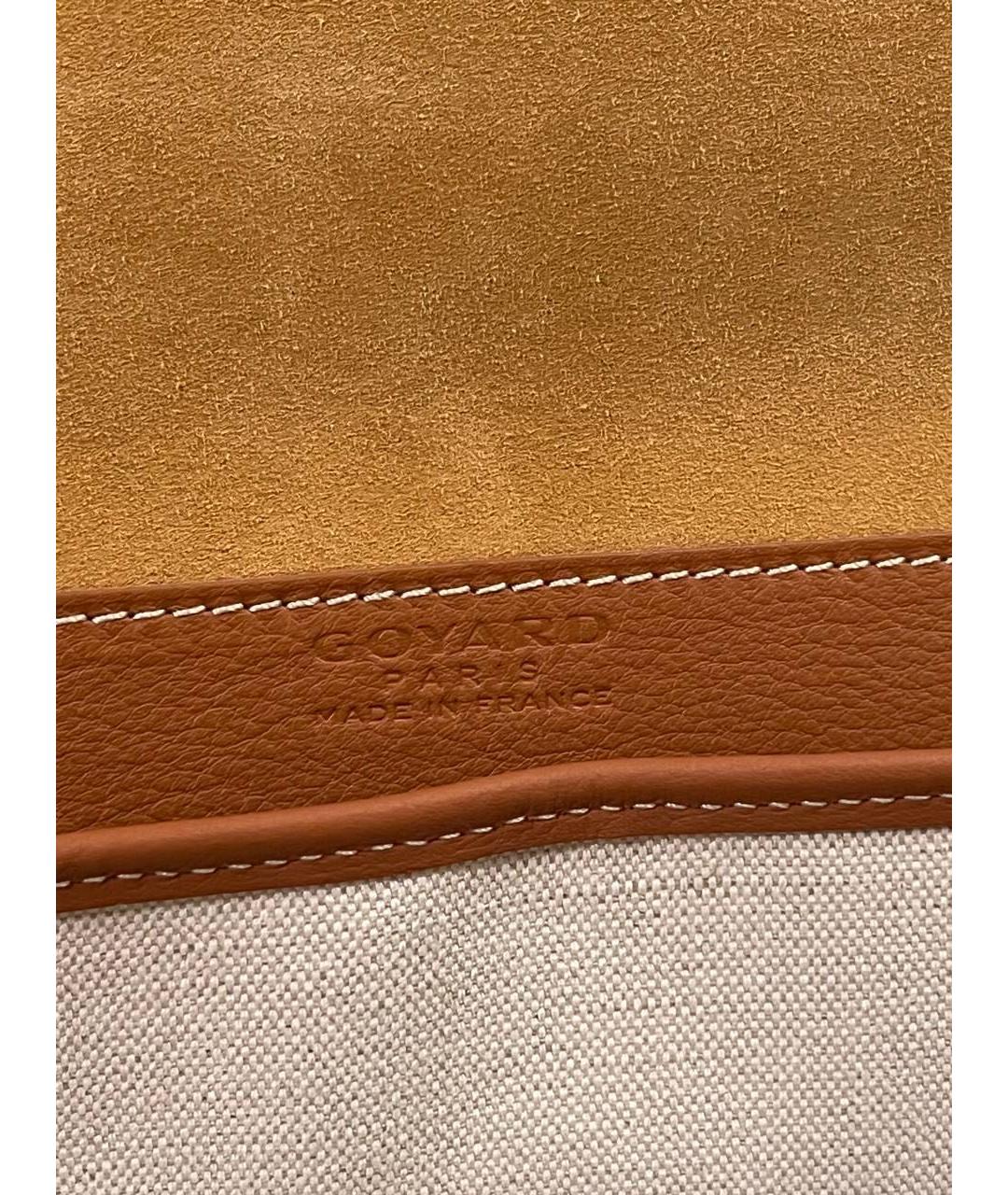 GOYARD Коричневая сумка на плечо из канвы, фото 8