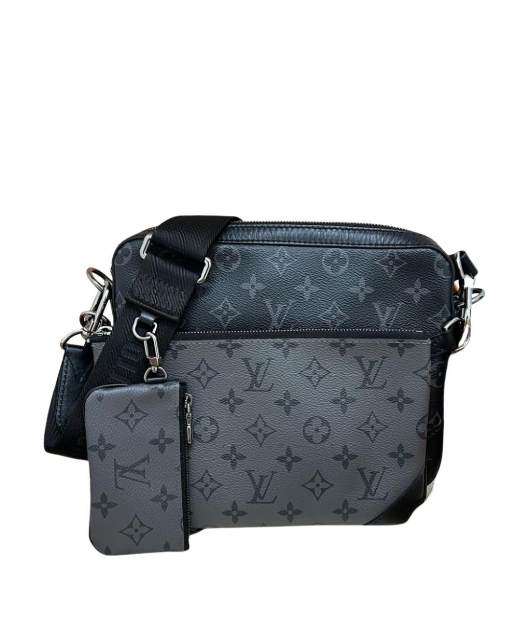 LOUIS VUITTON Черная сумка на плечо из канвы, фото 1
