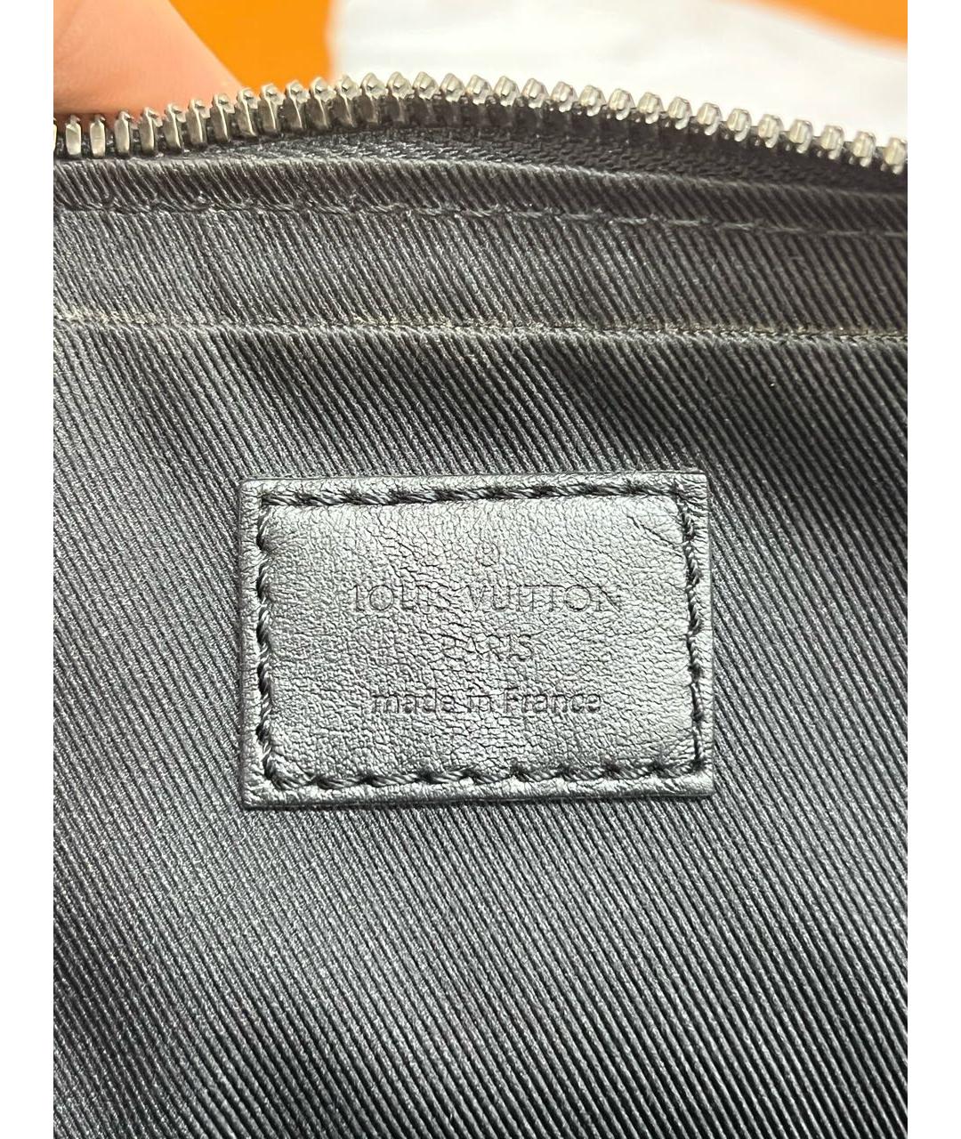 LOUIS VUITTON Черная сумка на плечо из канвы, фото 7