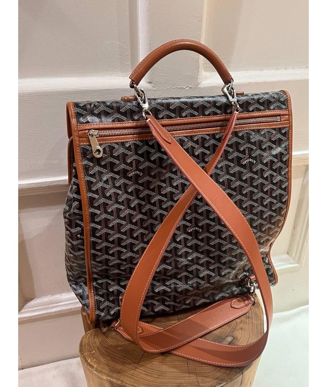 GOYARD Черный рюкзак из канвы, фото 2