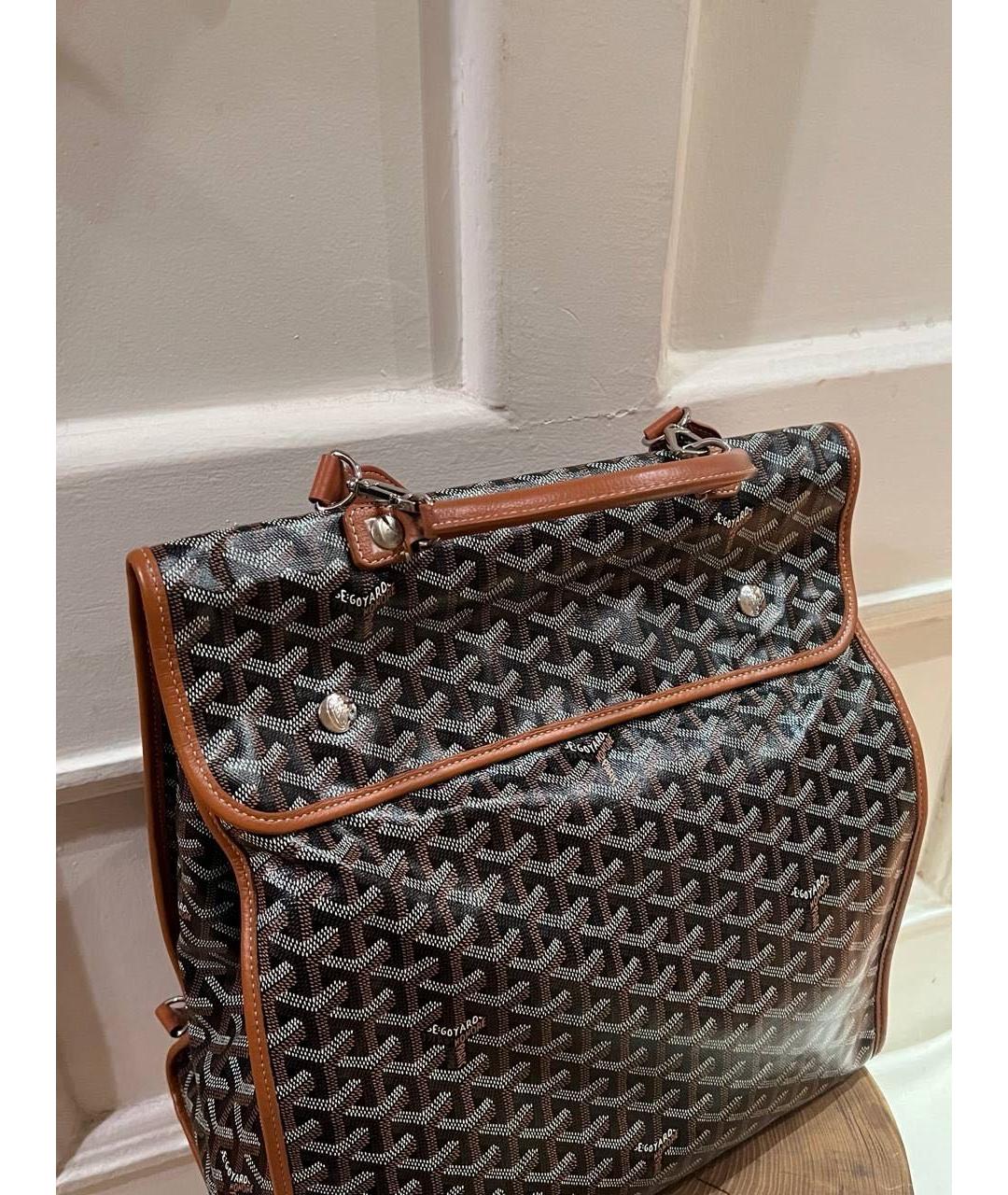 GOYARD Черный рюкзак из канвы, фото 5