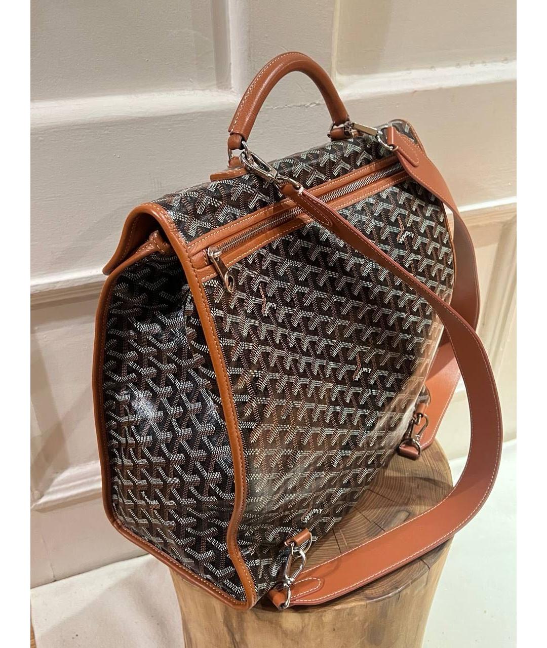 GOYARD Черный рюкзак из канвы, фото 3