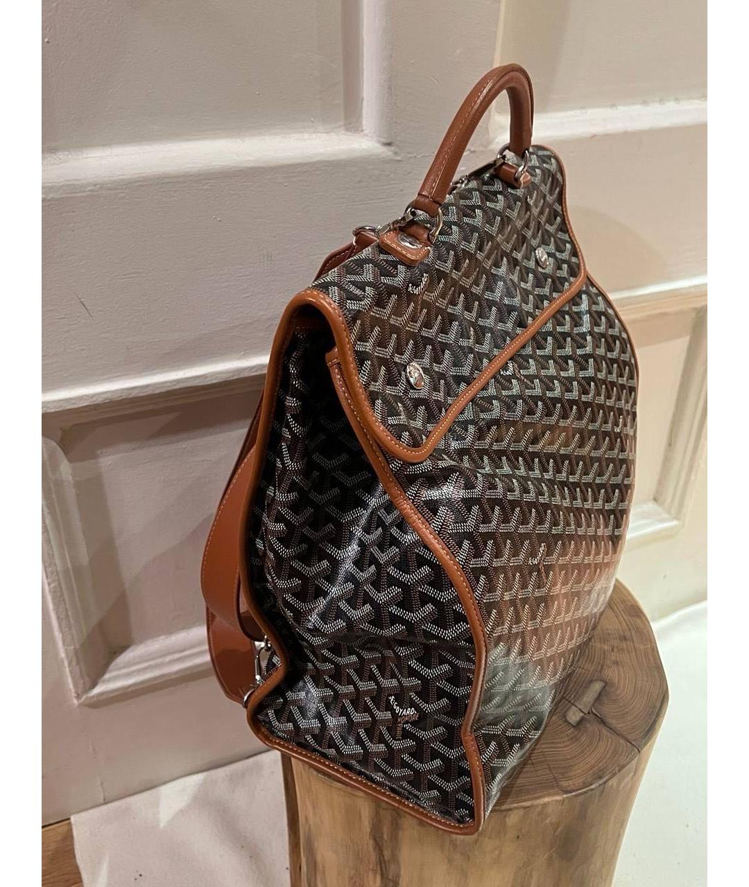 GOYARD Черный рюкзак из канвы, фото 4