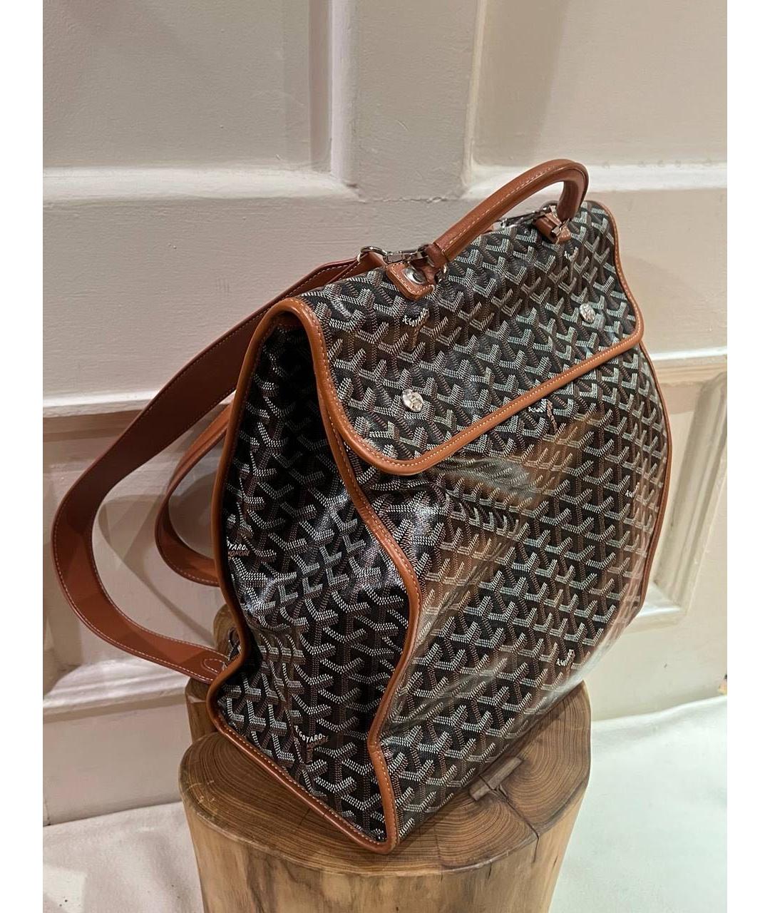 GOYARD Черный рюкзак из канвы, фото 8