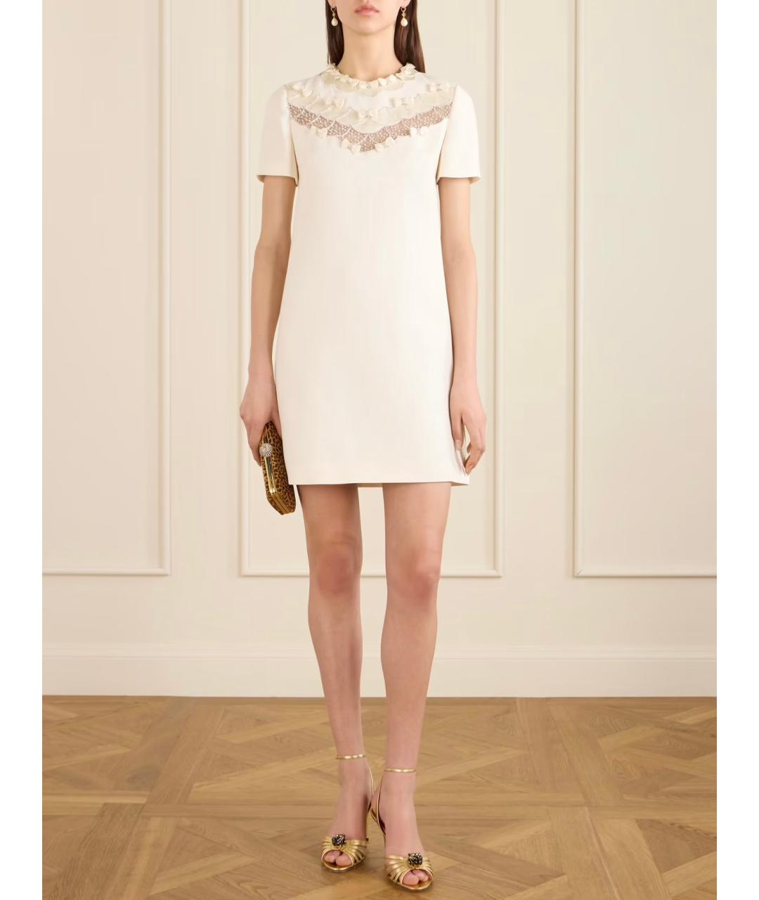 VALENTINO Золотые кожаные босоножки, фото 2