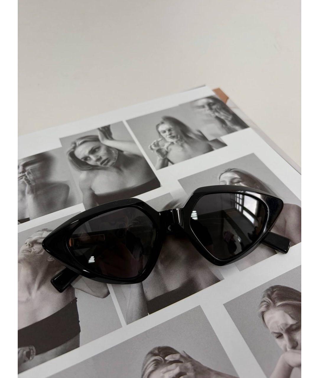 SPORTMAX Черные пластиковые солнцезащитные очки, фото 4