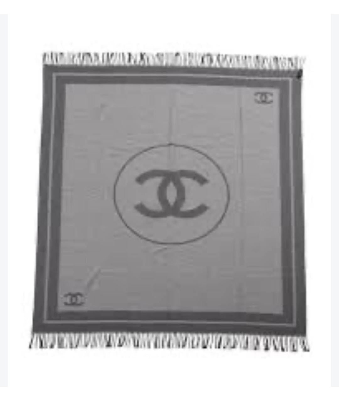CHANEL Серый шарф, фото 2