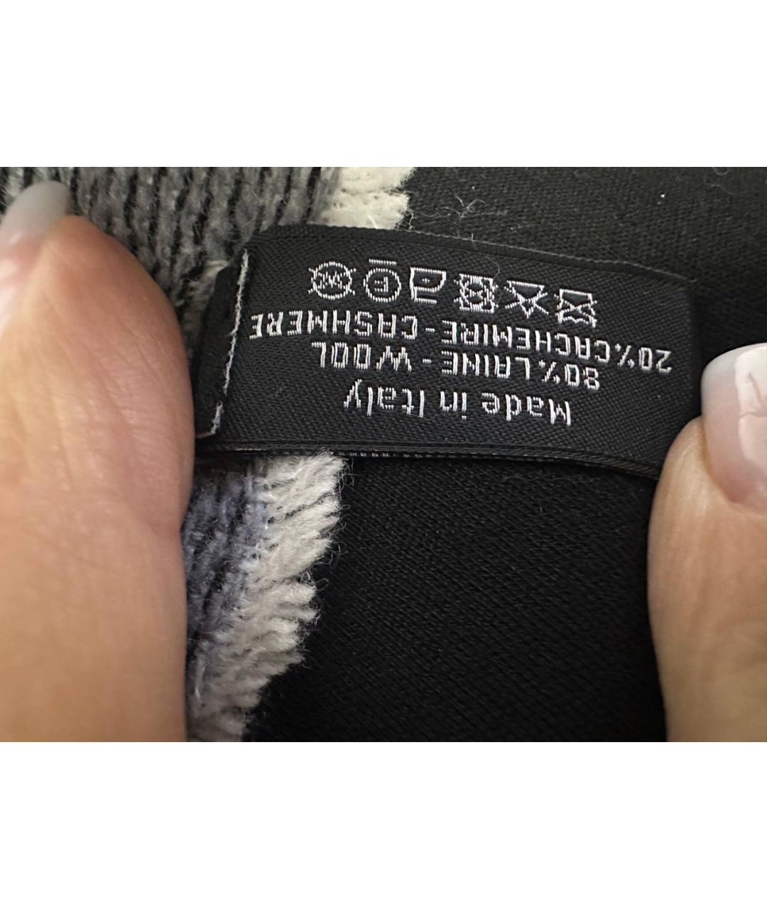CHANEL Серый шарф, фото 5