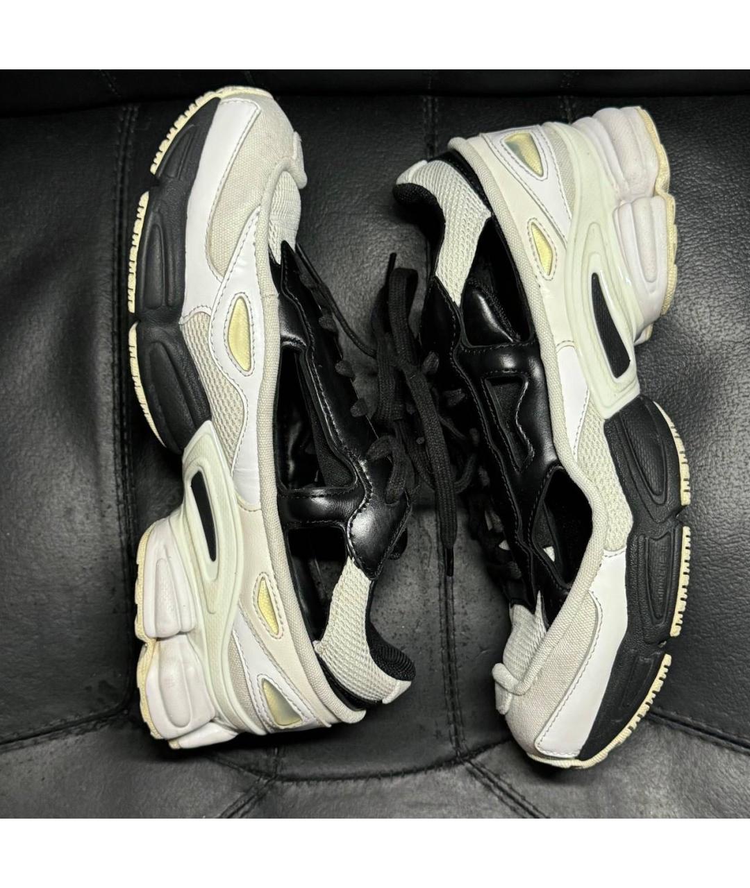 ADIDAS X RAF SIMONS Белые текстильные низкие кроссовки / кеды, фото 3