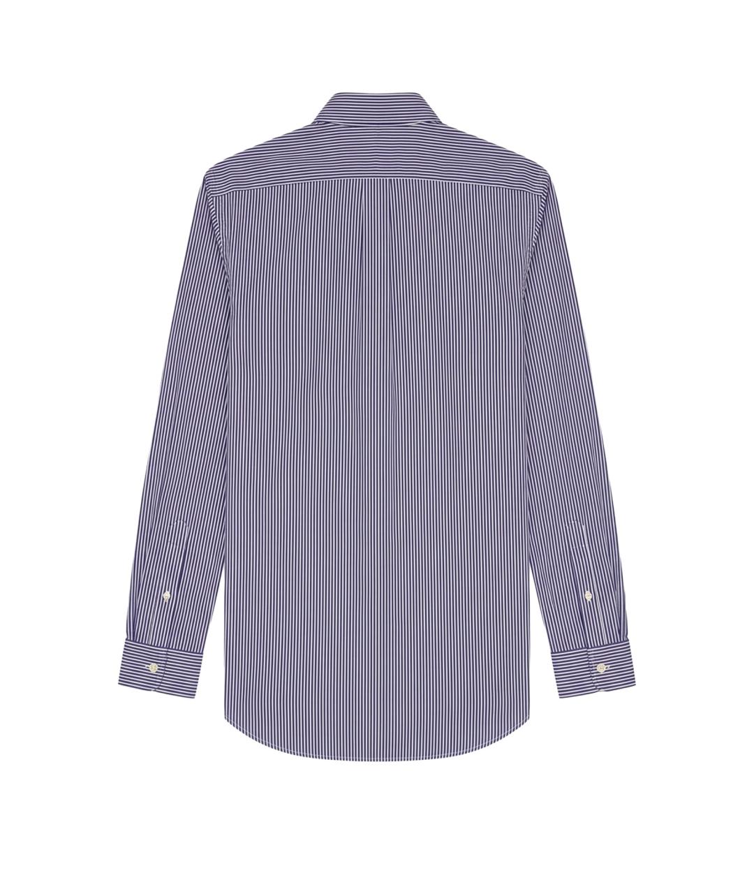 POLO RALPH LAUREN Синяя хлопковая классическая рубашка, фото 2