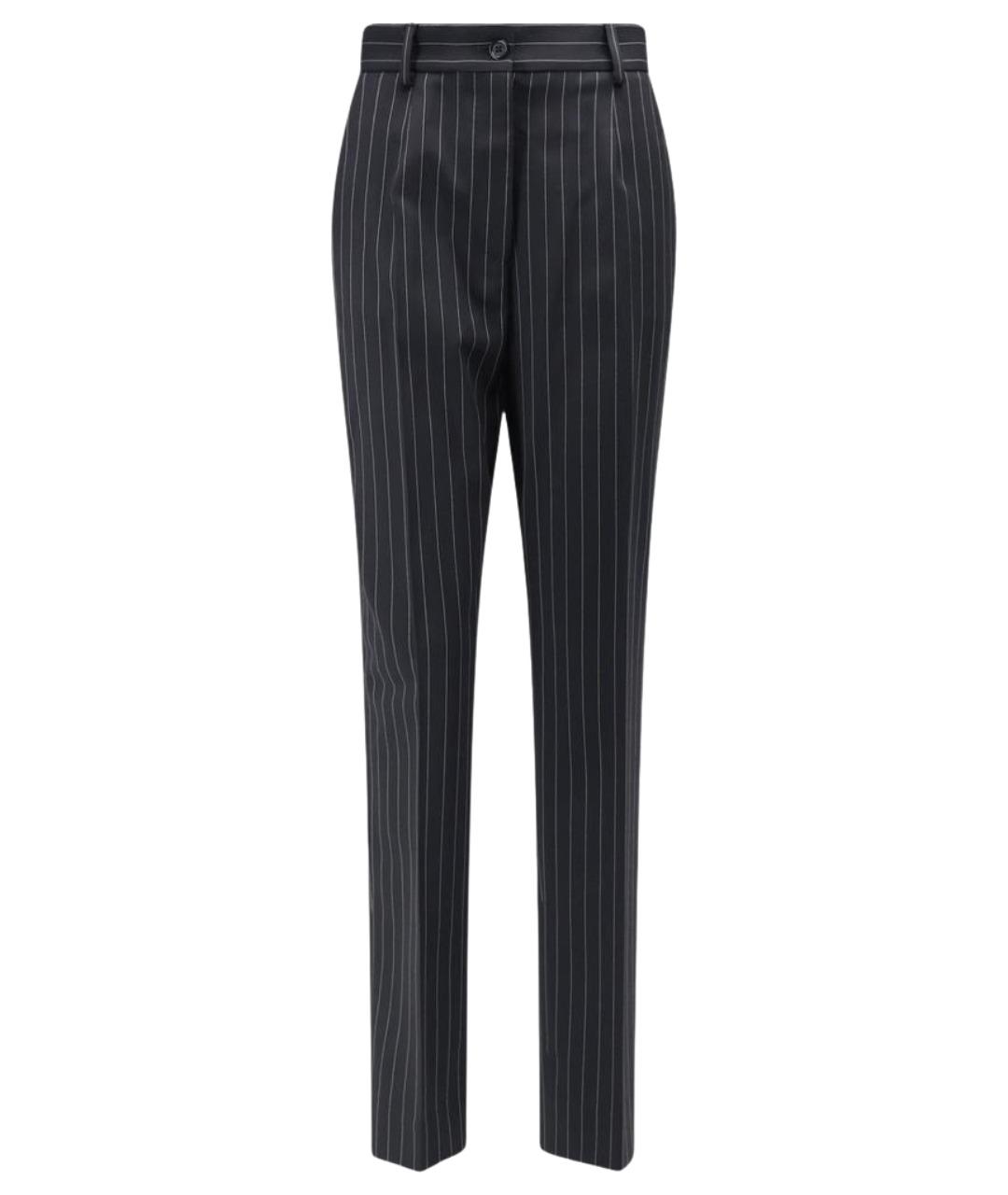 DOLCE&GABBANA Мульти шерстяные прямые брюки, фото 1