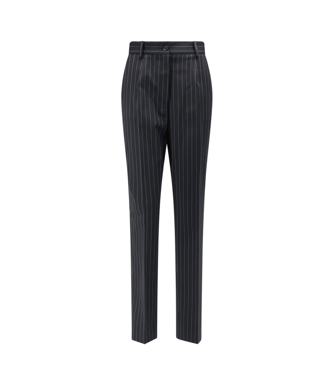 DOLCE&GABBANA Мульти шерстяные прямые брюки, фото 4