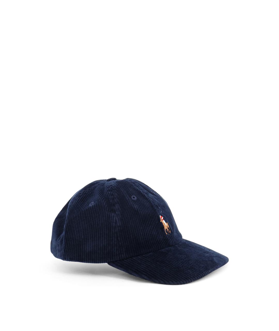 POLO RALPH LAUREN Темно-синяя хлопковая кепка/бейсболка, фото 2