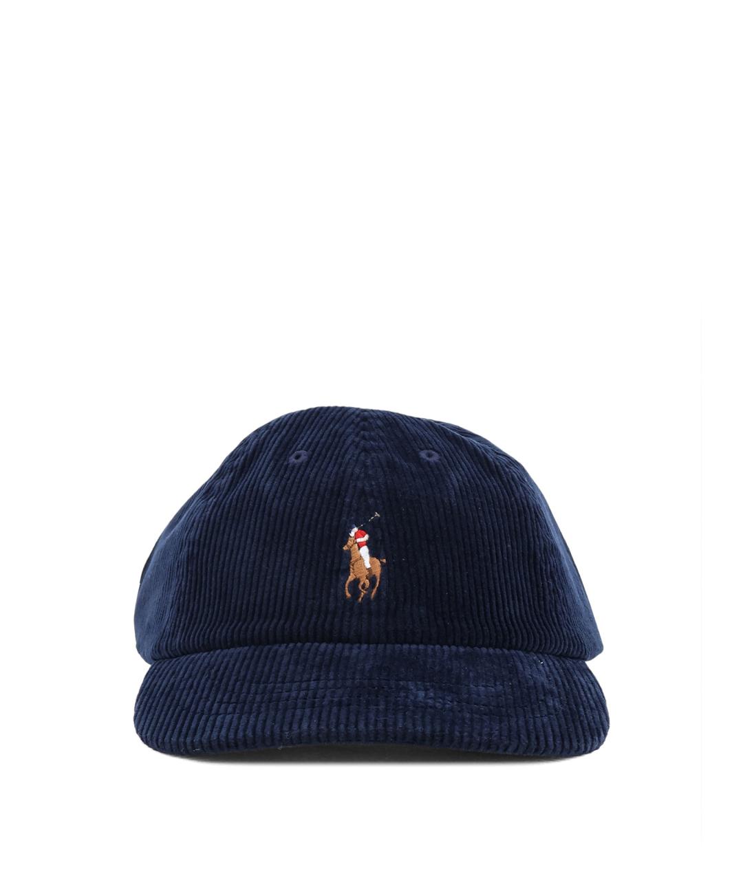 POLO RALPH LAUREN Темно-синяя хлопковая кепка/бейсболка, фото 1