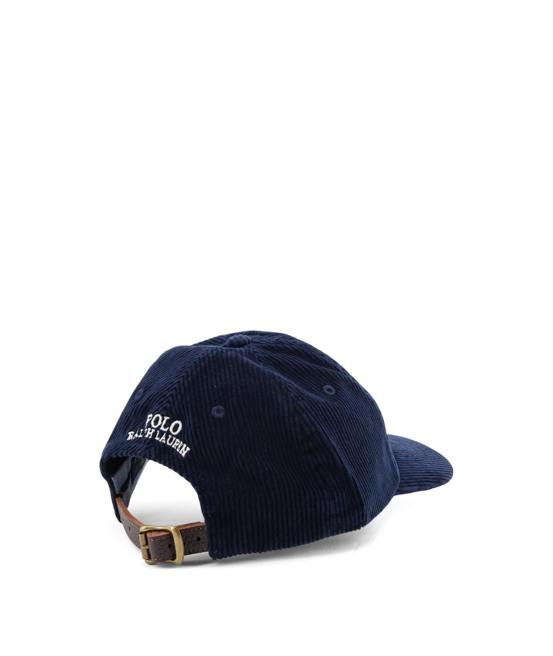 POLO RALPH LAUREN Темно-синяя хлопковая кепка/бейсболка, фото 3