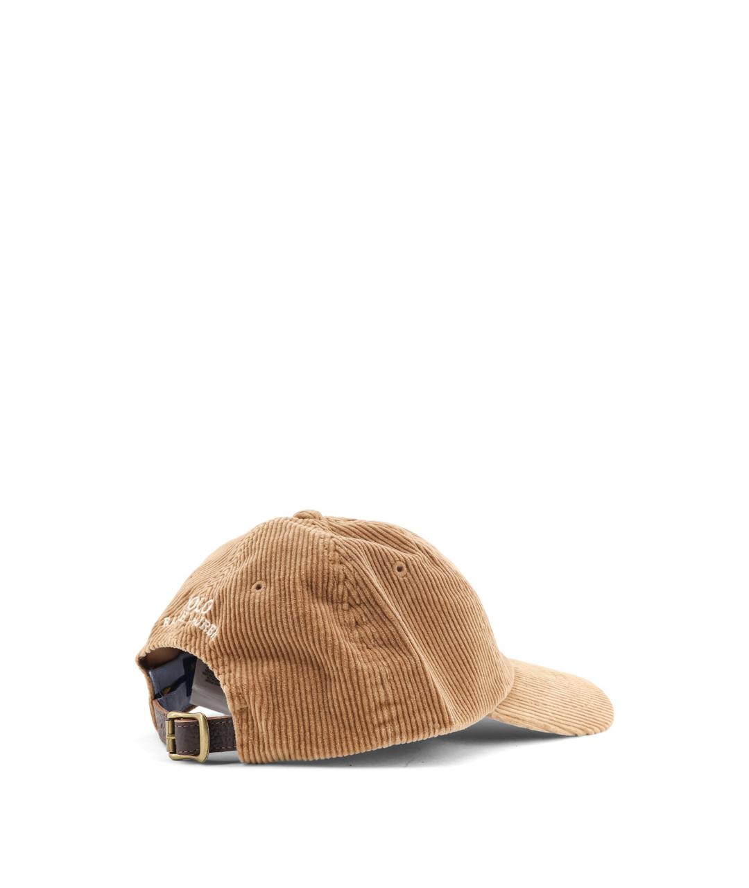 POLO RALPH LAUREN Бежевая хлопковая кепка/бейсболка, фото 3