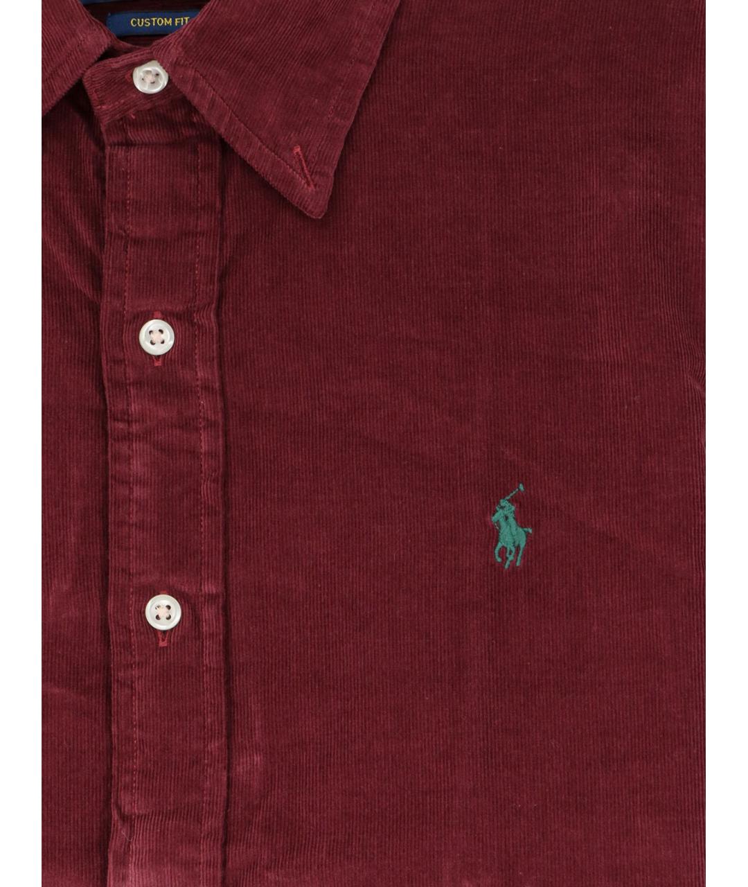 POLO RALPH LAUREN Бордовая хлопковая кэжуал рубашка, фото 3