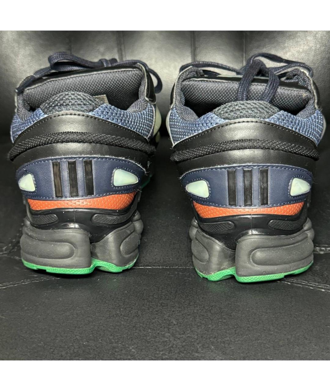 ADIDAS X RAF SIMONS Синие текстильные низкие кроссовки / кеды, фото 2