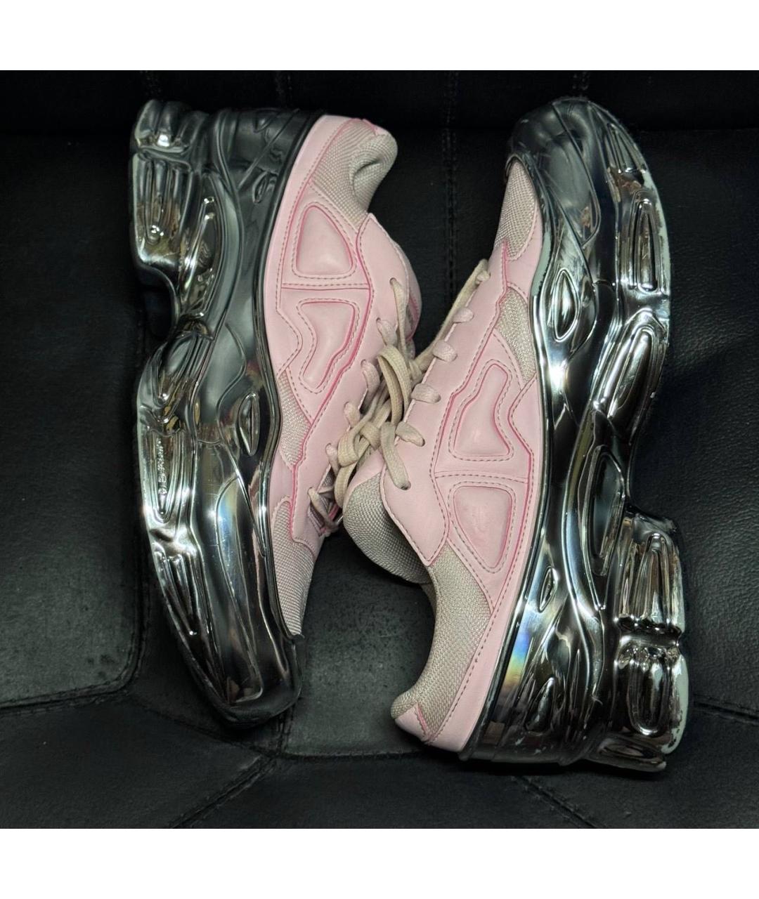 ADIDAS X RAF SIMONS Розовые текстильные низкие кроссовки / кеды, фото 3