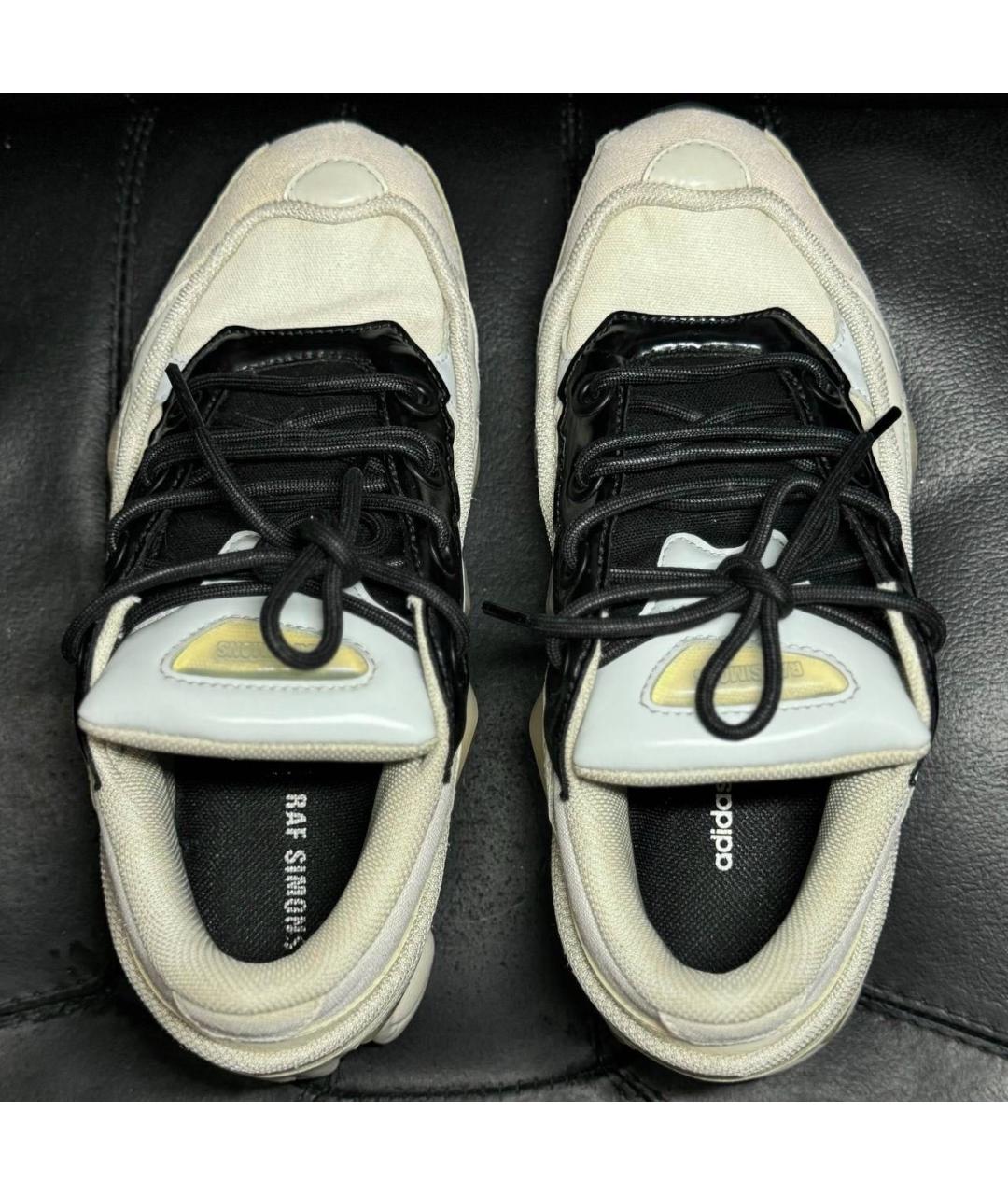 ADIDAS X RAF SIMONS Бежевые текстильные низкие кроссовки / кеды, фото 6