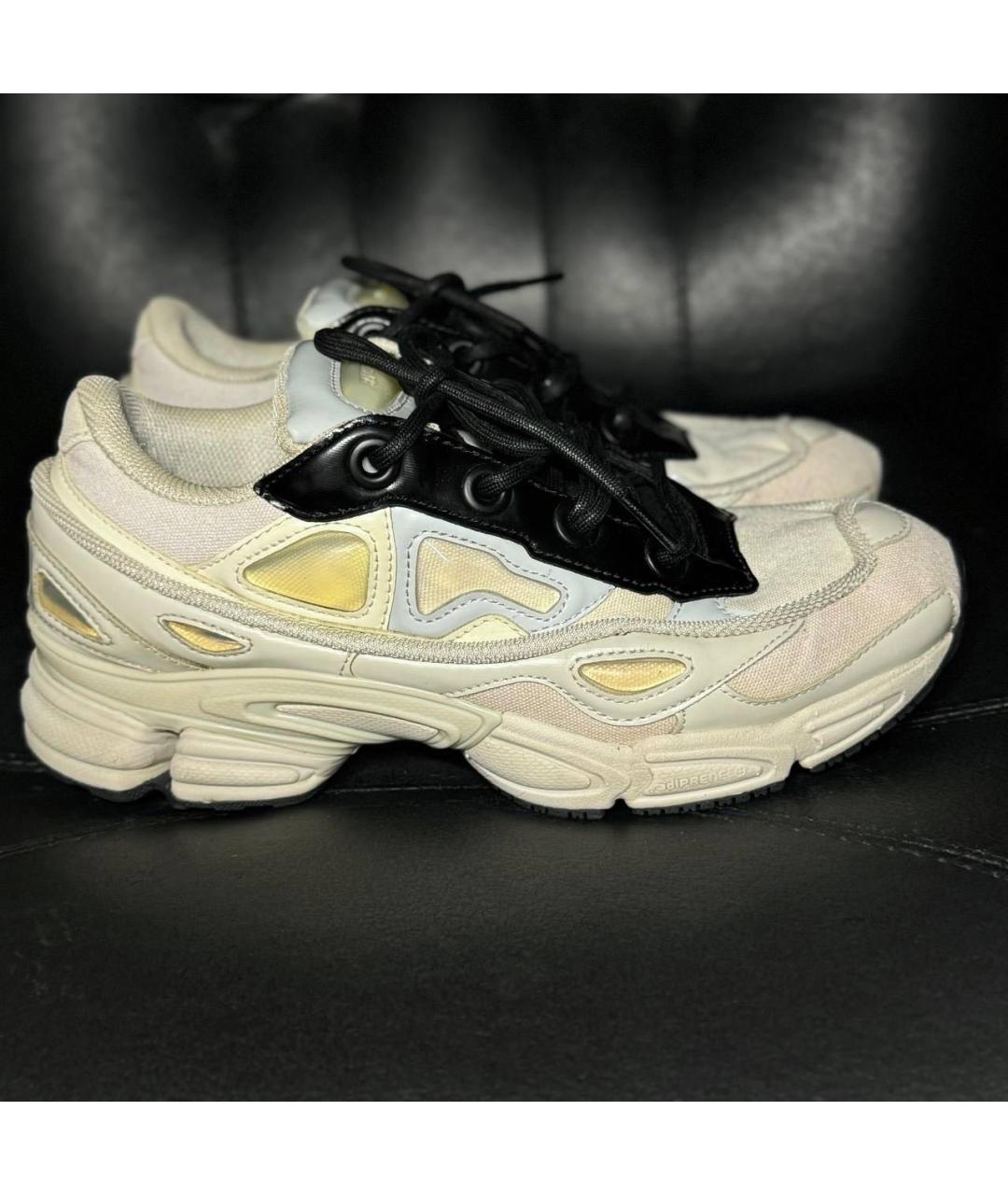 ADIDAS X RAF SIMONS Бежевые текстильные низкие кроссовки / кеды, фото 9