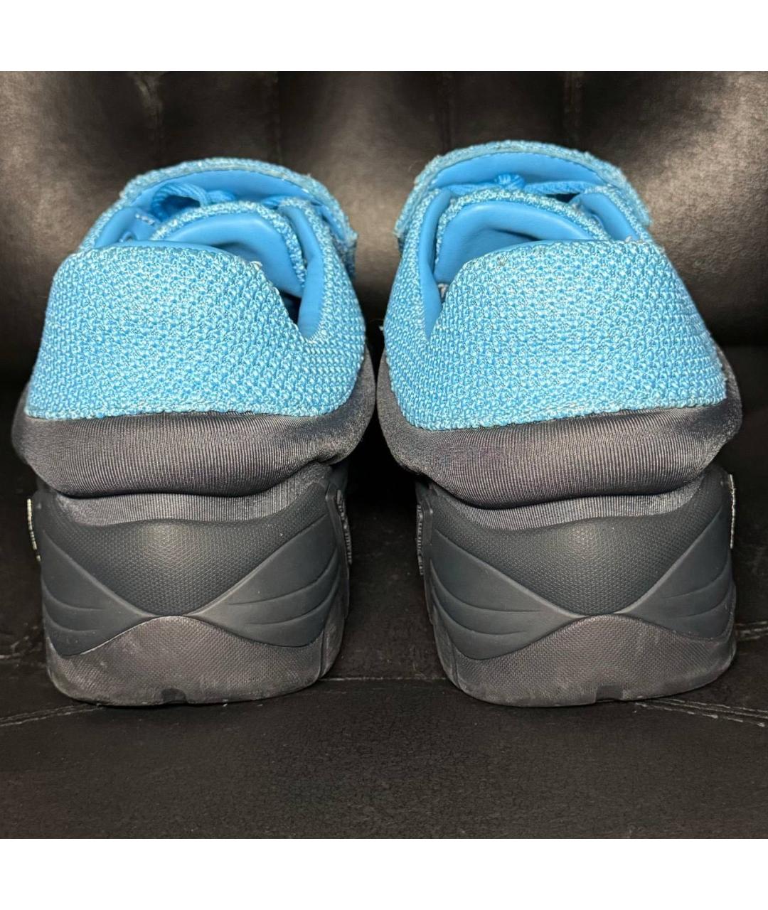 RAF SIMONS Бирюзовые текстильные низкие кроссовки / кеды, фото 2