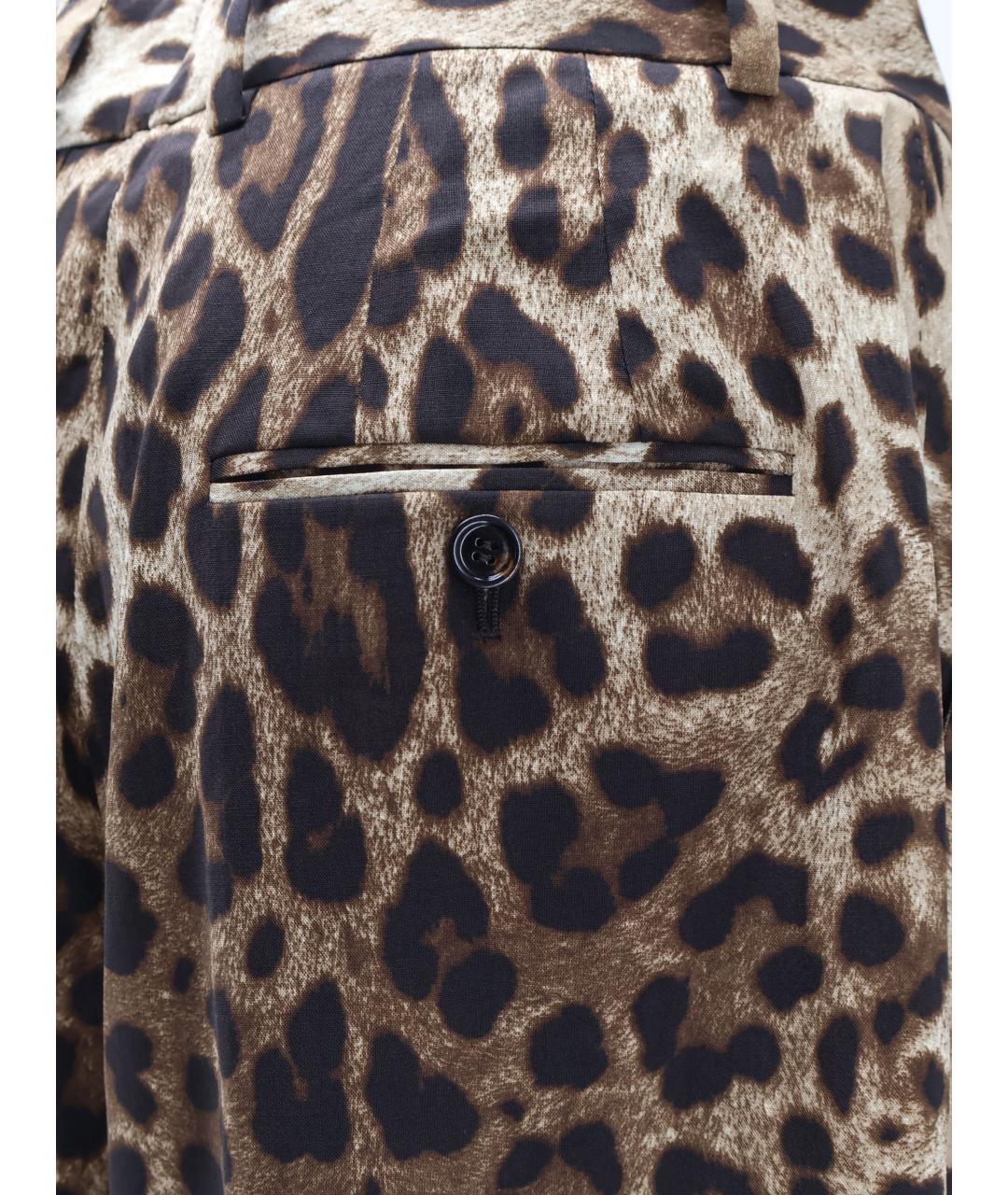 DOLCE&GABBANA Мульти шерстяные брюки широкие, фото 3