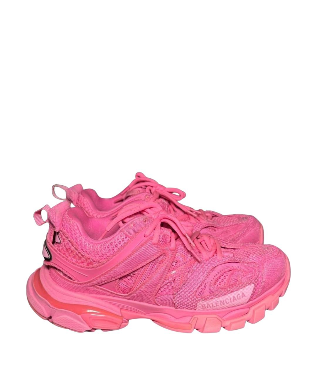 BALENCIAGA Розовые текстильные кроссовки, фото 1
