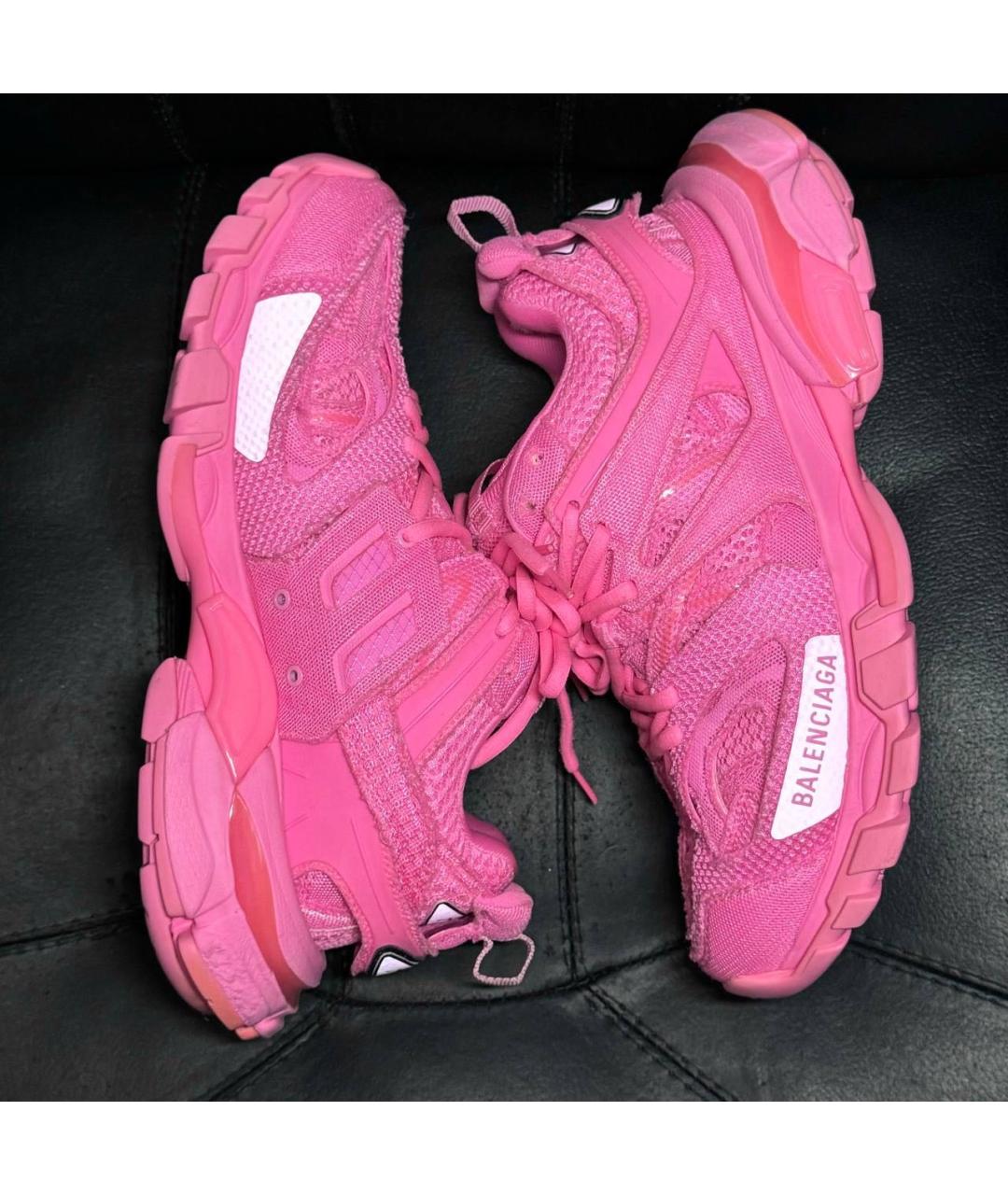 BALENCIAGA Розовые текстильные кроссовки, фото 4