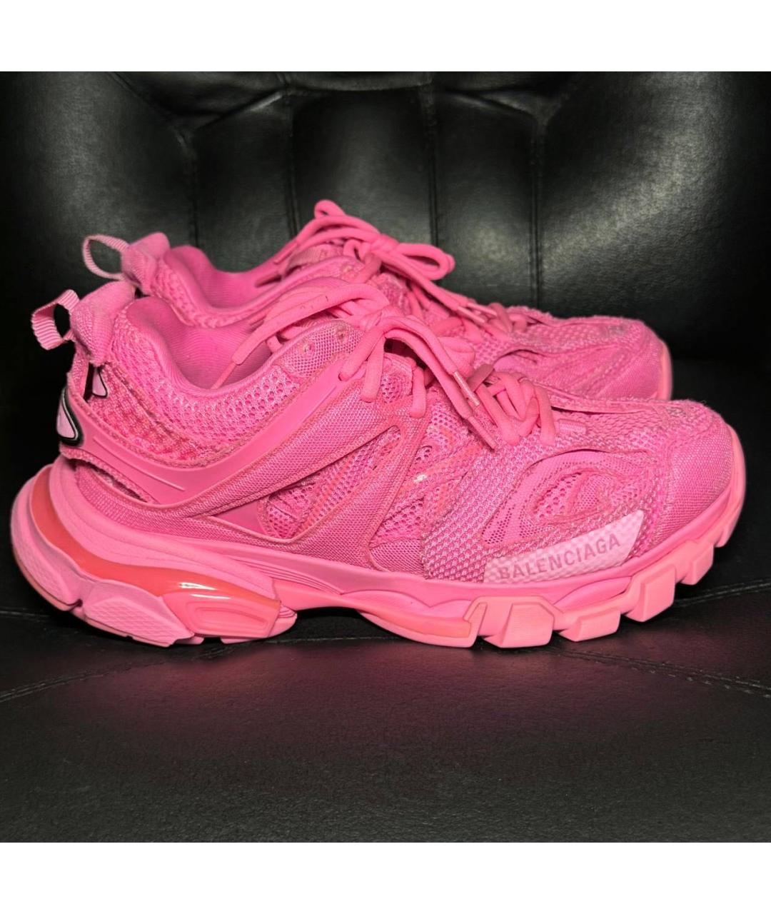 BALENCIAGA Розовые текстильные кроссовки, фото 9